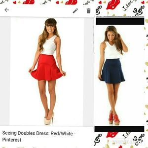 FLIRTY Red and white dress from Shophopes.com