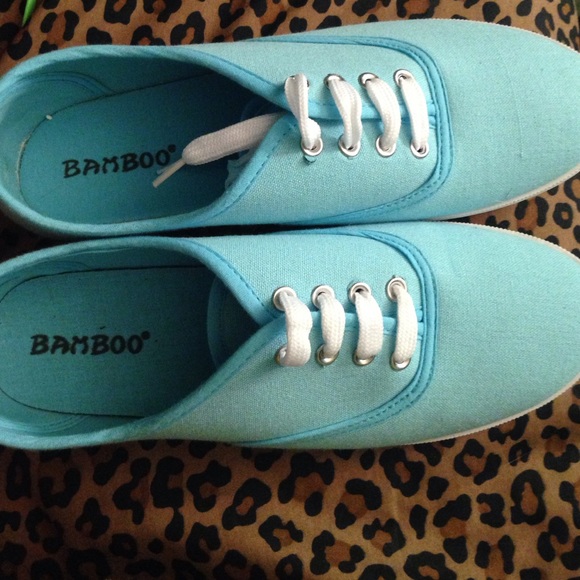 Baby blue bamboo shoes