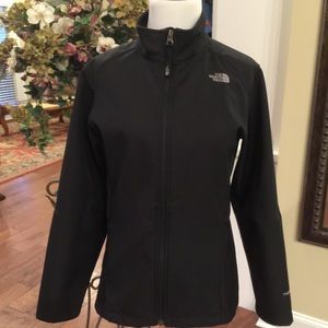 North face used coat black xl girl's tnf apex