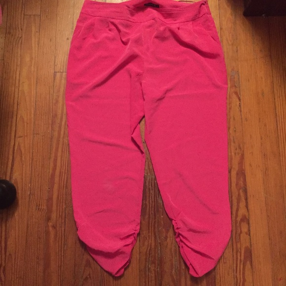 Hot pink ankle pants