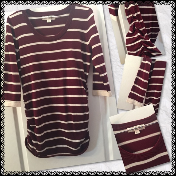 Juniors Ruched Ribbed Collar Pullover - Picture 2 of 7