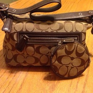 Authentic Coach Purse + change purse