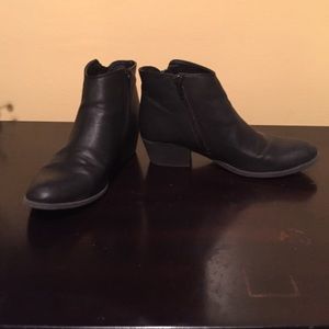 Women leather booties .