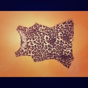 Leopard print peplum shirt