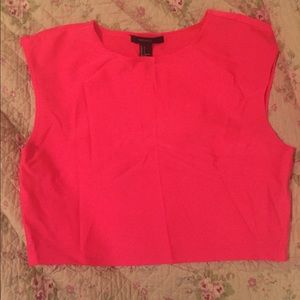 Neon pink crop top