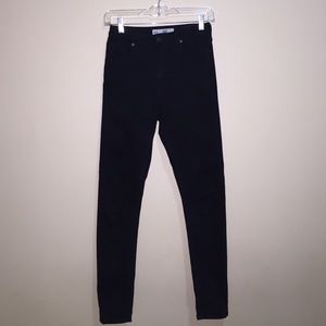 Topshop Jamie Jeans Black size 26W 32L