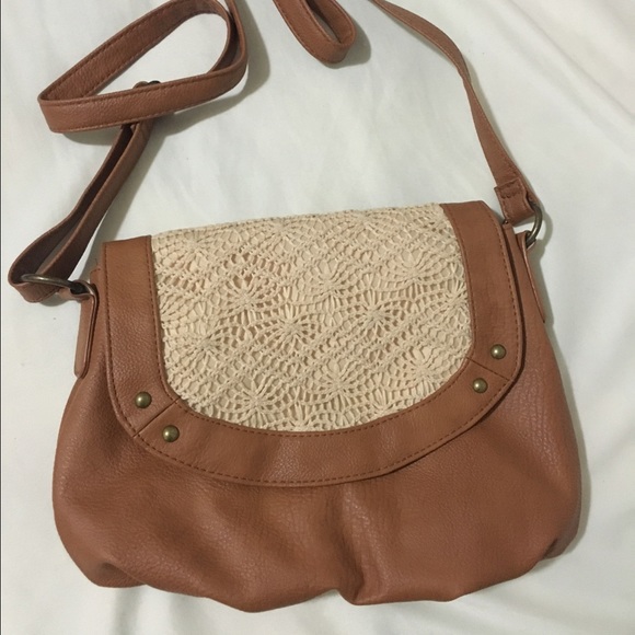 NWOT Cognac crossbody. Brand new never used!