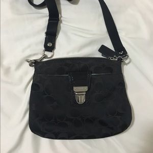 Coach Lock In Small Black Crossbody Bag