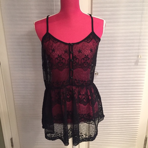 NWOT Lace see through tank top