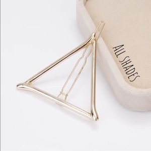 Gold triangle hair clip