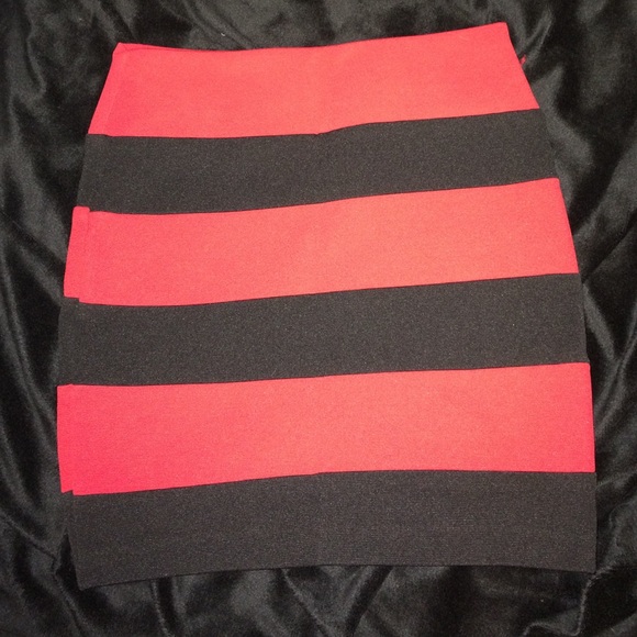 Red and black skirt