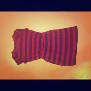 Magenta and black dress