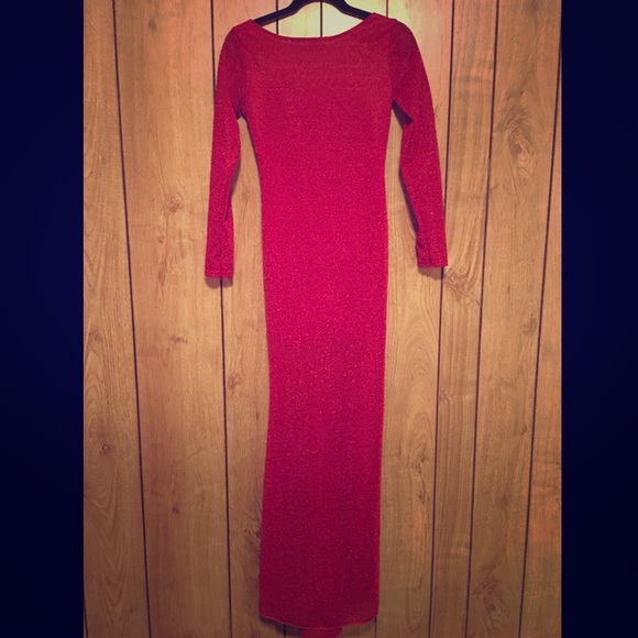 Red glittery dress