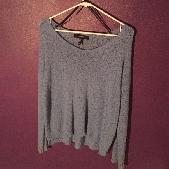Blue knit sweater