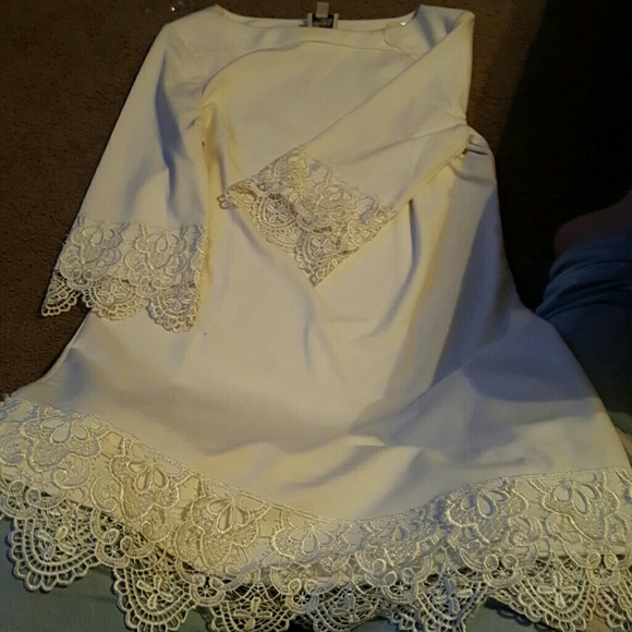 Elegant bash/whitish dress - Picture 1 of 1