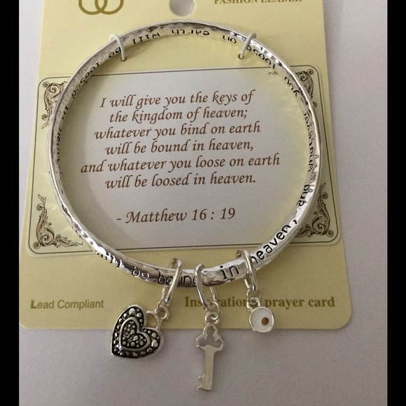 Matthew 16:19 Inspirational Message Bracelet - Picture 2 of 4