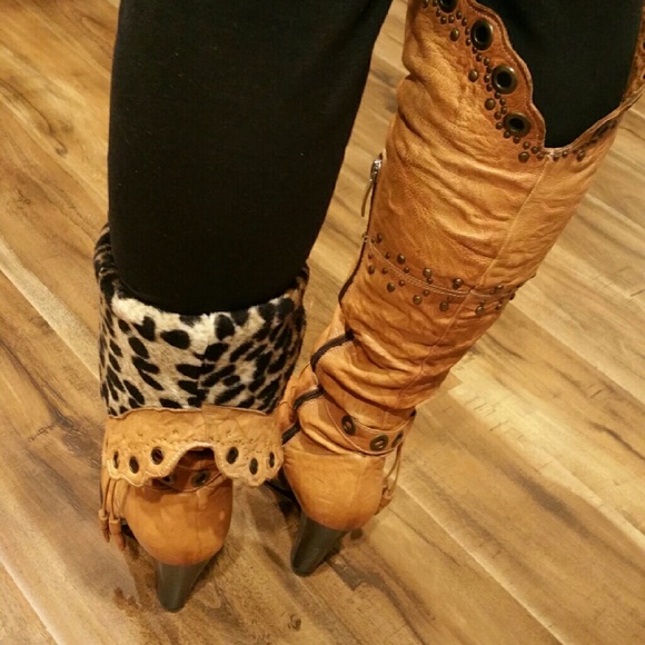 Italian leather warm boots - Picture 3 of 4