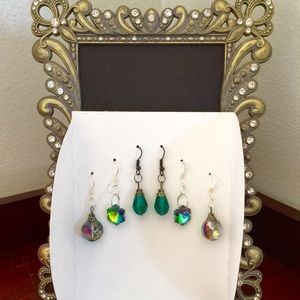 ✔️ 3 Pair of Dangle Earrings Set