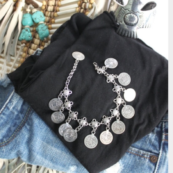 LF Jewelry - Silver Coin Festival Anklet Bracelet