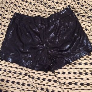 F21 sequin navy blue shorts