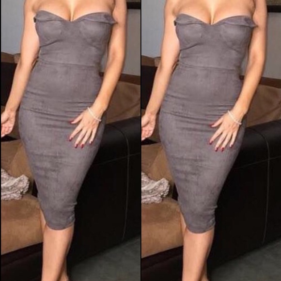 🔴suede midi dress🔴