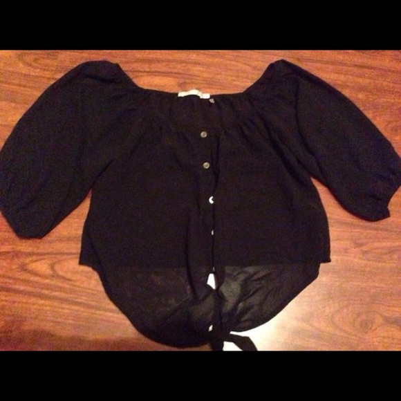 Black sheer top from Papaya