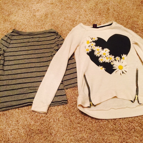 Merona half sleeved & white Lin-sleeved