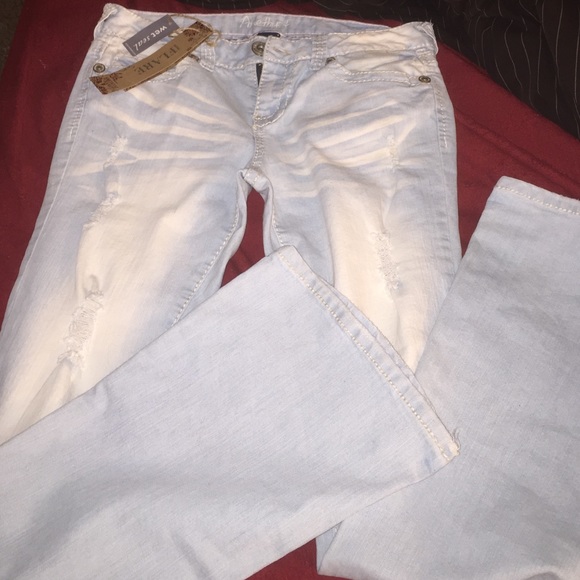 Light blue jeans.