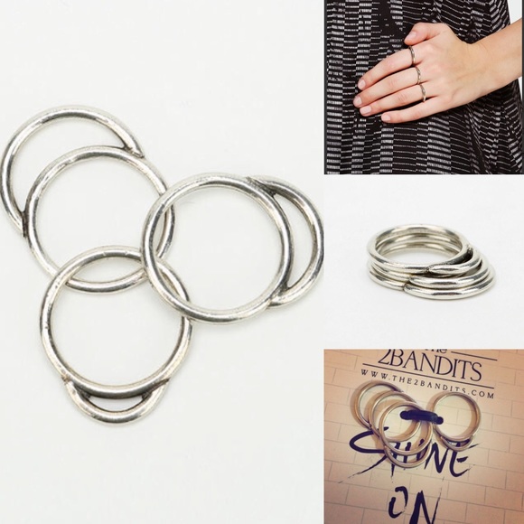 Urban Outfitters Jewelry - Nwt 2 bandits urban outfitters ring set stacking 7