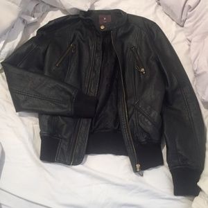 Black Leather Moto Jacket
