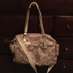 COACH diaper bag w changing pad, excellent cond.