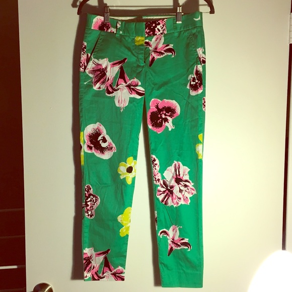 J. Crew Punk Floral City Fit Skimmer Printed Pants