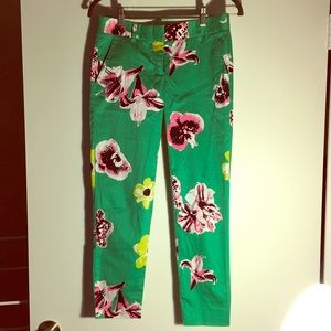 J. Crew Punk Floral City Fit Skimmer Printed Pants
