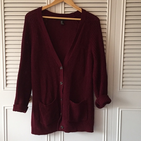 Forever 21 Sweaters - Cozy cardigan, wine color