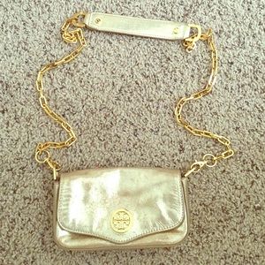Gold Tory Burch Crossbody Bag