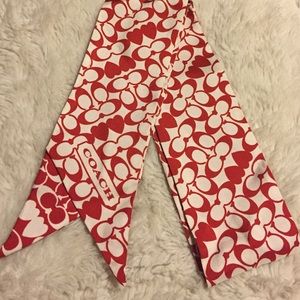 Coach Valentines Heart Headband Scarf Rare
