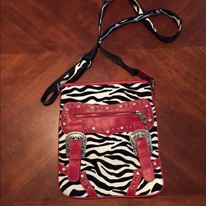 Zebra print cross body