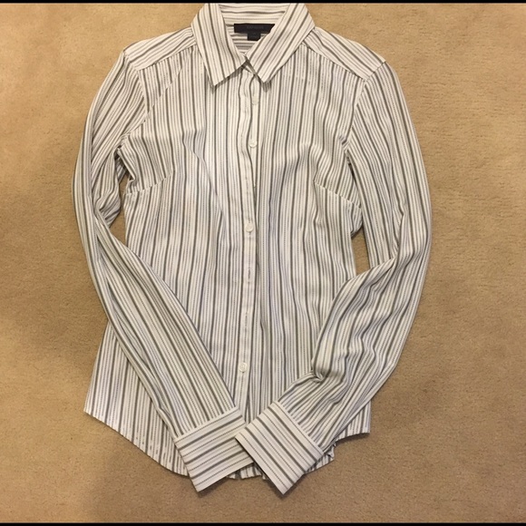 Express Patterned Sheer Dress Shirt