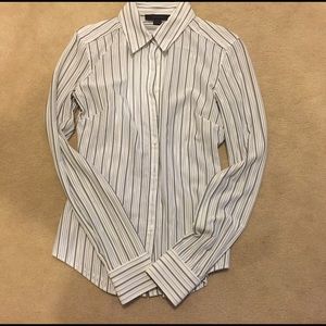 Express Patterned Sheer Dress Shirt