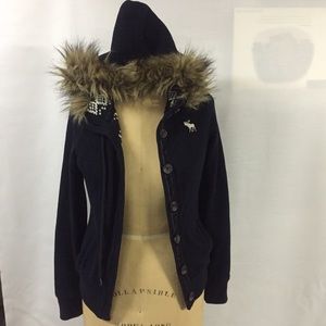 Abercrombie & Fitch button down sweatshirt hoodie