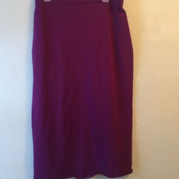 Knit Maxi Skirt back has small slit