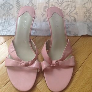 Adorable pink slide on dressy shoes