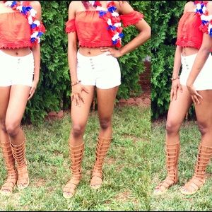 Brown gladiator sandals