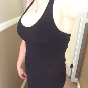 Sexy Black dress with high slit