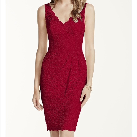 Red lace dress