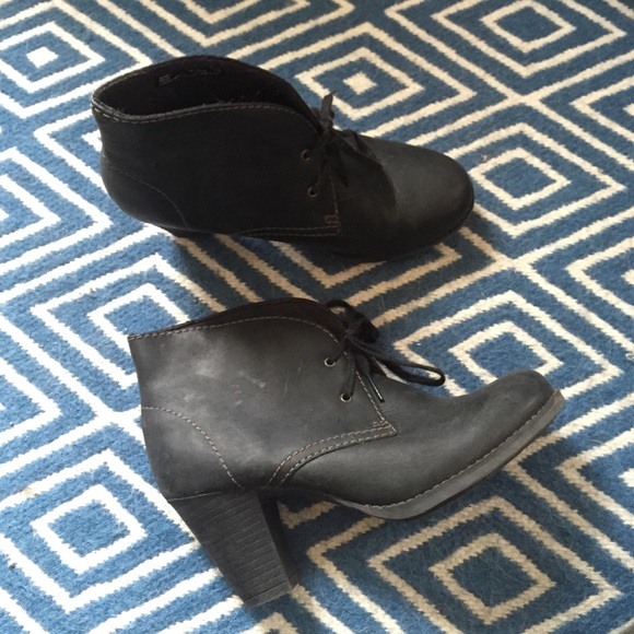 Black lace booties