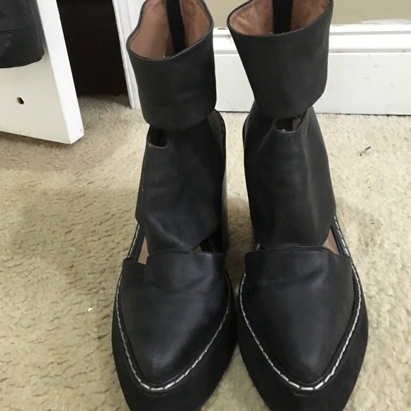 Black Jeffery Campbell ankle boots