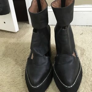 Black Jeffery Campbell ankle boots