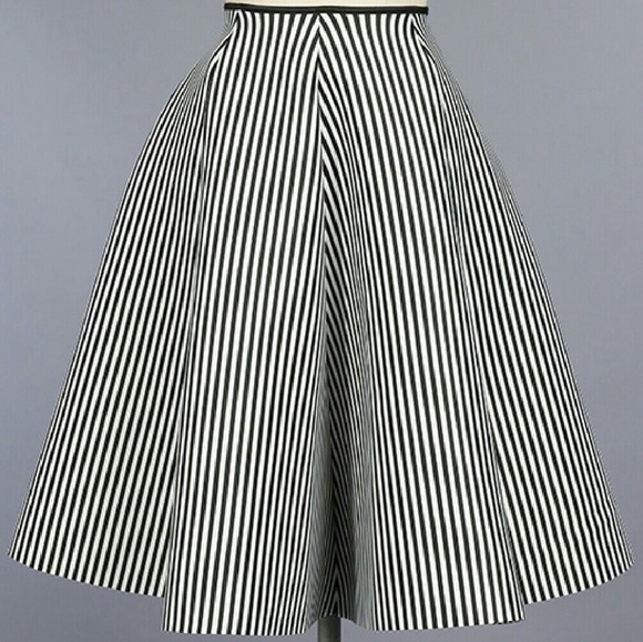 Stripe flare scuba skater skirt - Picture 1 of 3