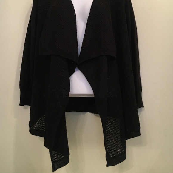 RALPH LAUREN Sway Black Knit Cardigan 3/4 Sleeve - Picture 2 of 4